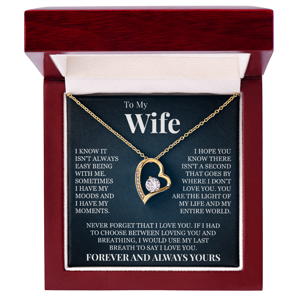 Forever Love Necklace - To My Wife "Forever and Always Yours"