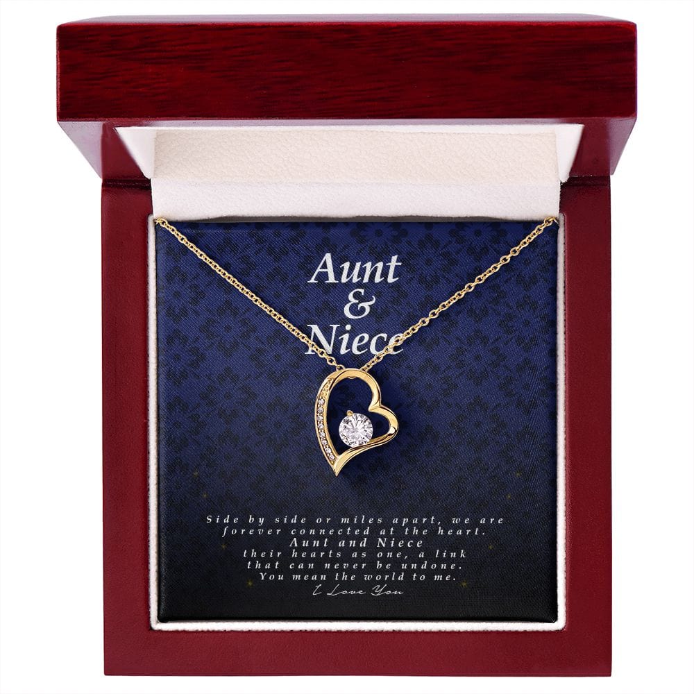 Aunt and Niece Gift, Forever Heart Necklace