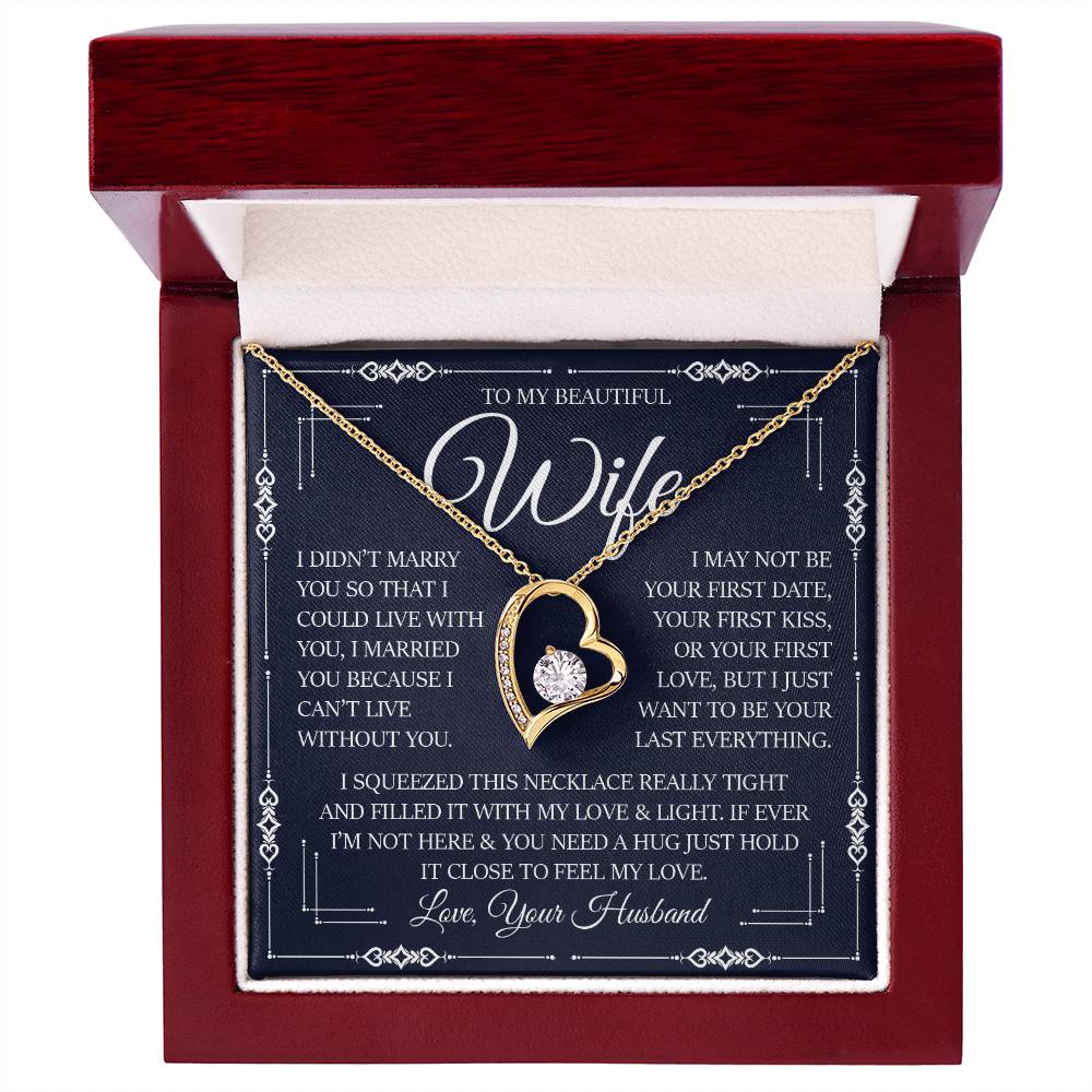 To My Beautiful Wife, Forever Love Necklace