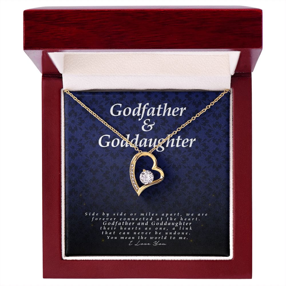 Goddaughter Gift from Godfather, Forever Heart Necklace