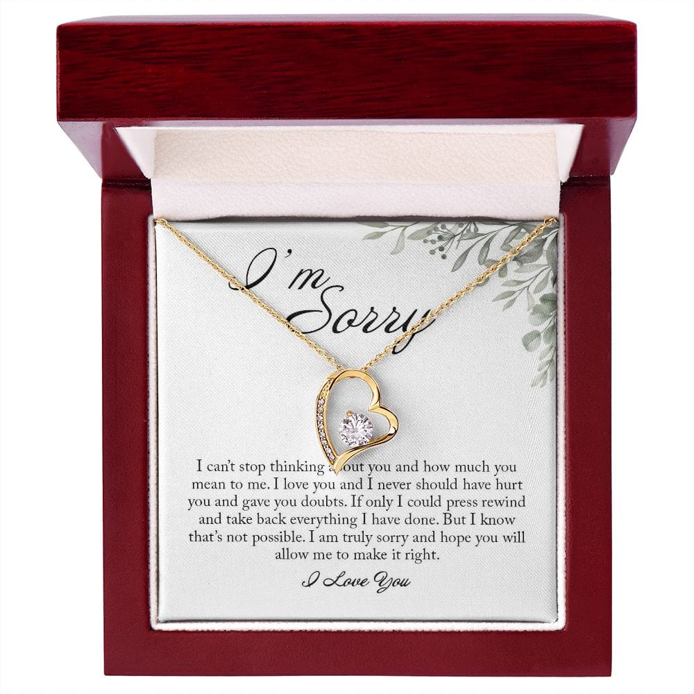 I'm Sorry Gift, Forever Heart Necklace