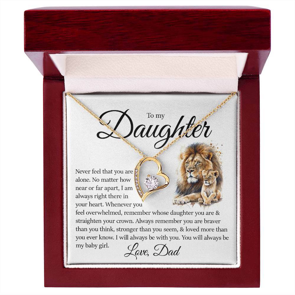 Forever Heart Necklace, Daughter Gift