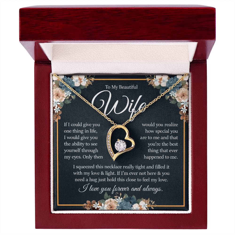To My Beautiful Wife, Forever Love Necklace