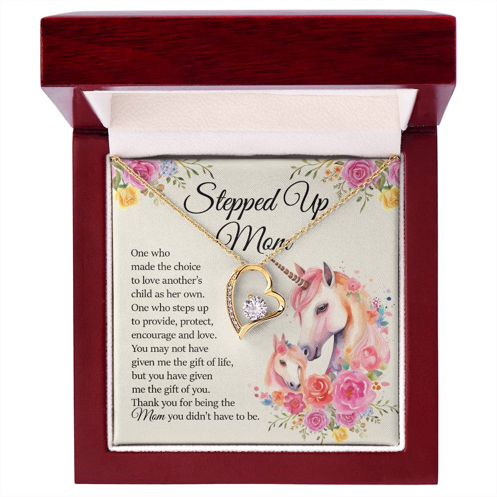 Stepped Up Mom, Forever Heart Necklace