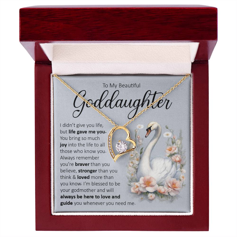 Forever Heart Necklace, Goddaughter Gift