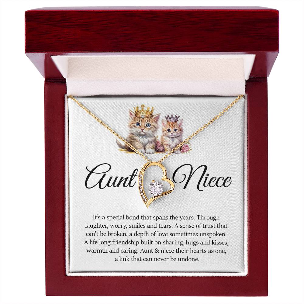 Forever Heart Necklace, Aunt and Niece Gift