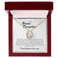To My Bonus Daughter, Forever Heart Necklace