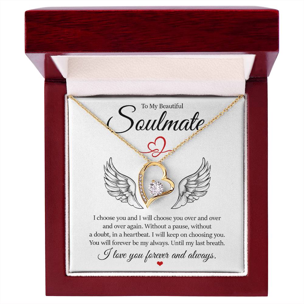 To My Beautiful Soulmate, Forever Love Necklace