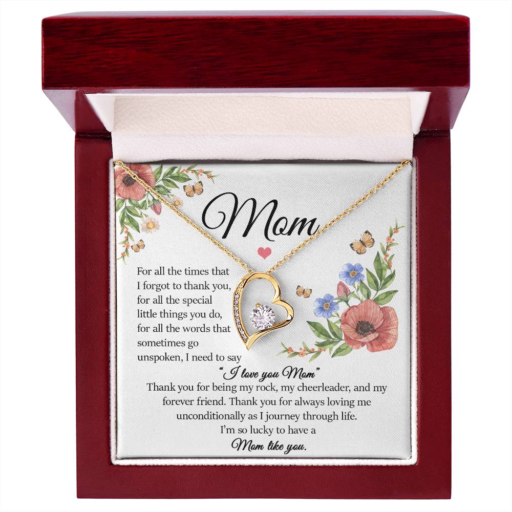 Mom Gift, Forever Love Necklace