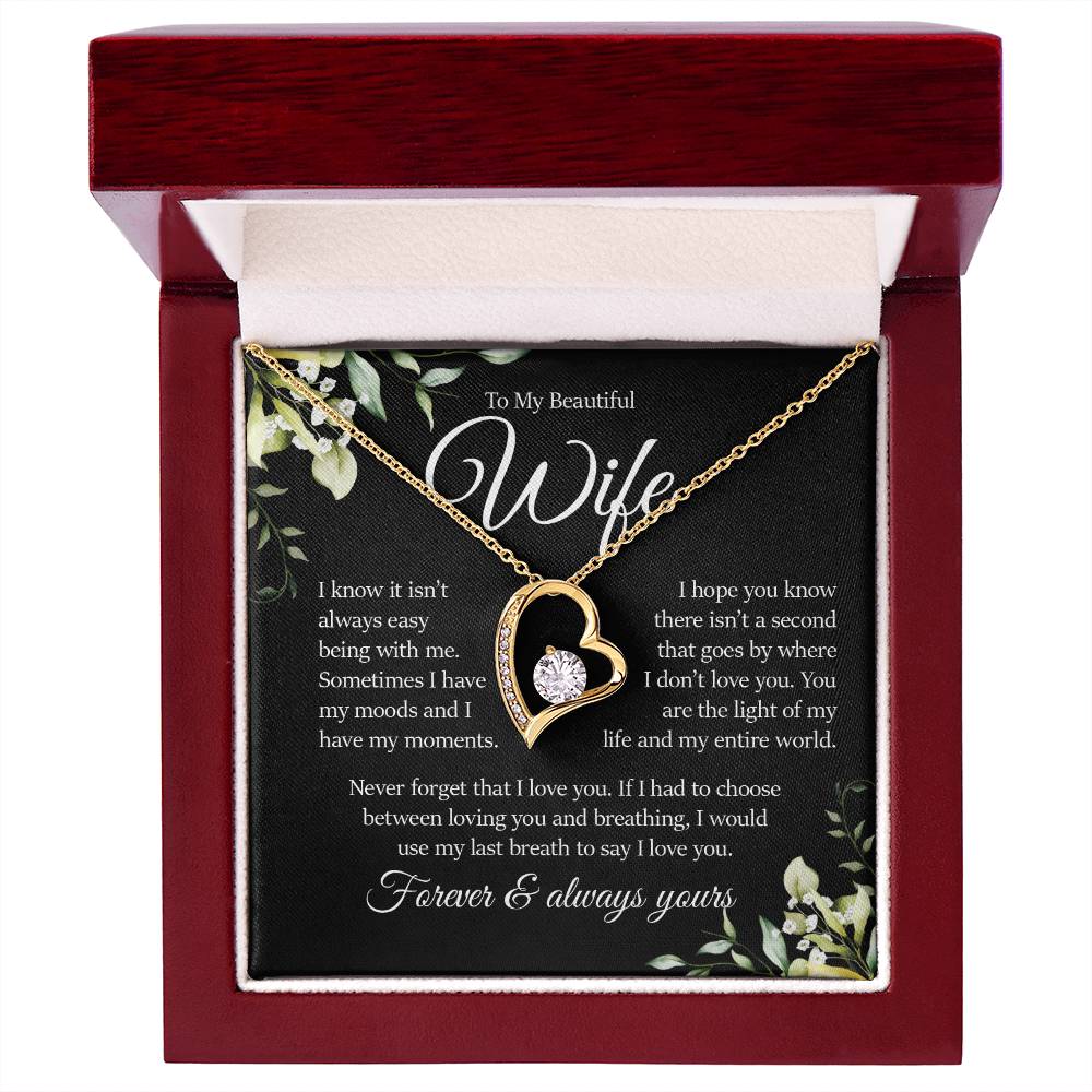 To My Beautiful Wife, Forever Love Necklace