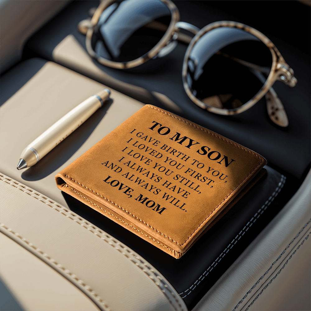 Graphic Leather Wallet - To My Son "I Love You Still"