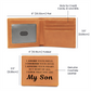 Graphic Leather Wallet - To My Son "I Adore Your Smile"