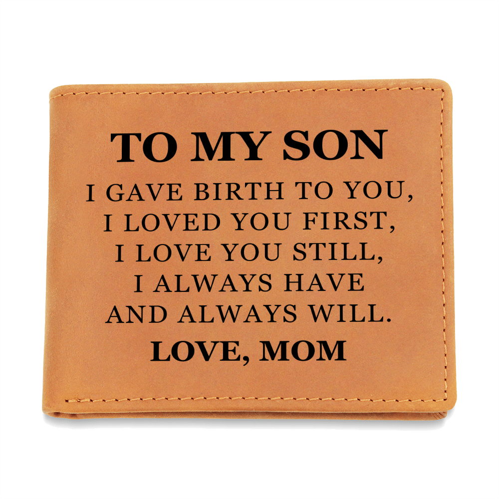 Graphic Leather Wallet - To My Son "I Love You Still"