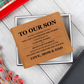 Graphic Leather Wallet - To Our Son "Believe In Yourself"
