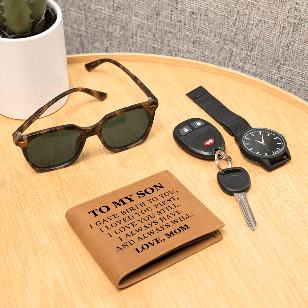 Graphic Leather Wallet - To My Son "I Love You Still"
