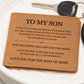 Graphic Leather Wallet - To My Son "Aim for the Skies"