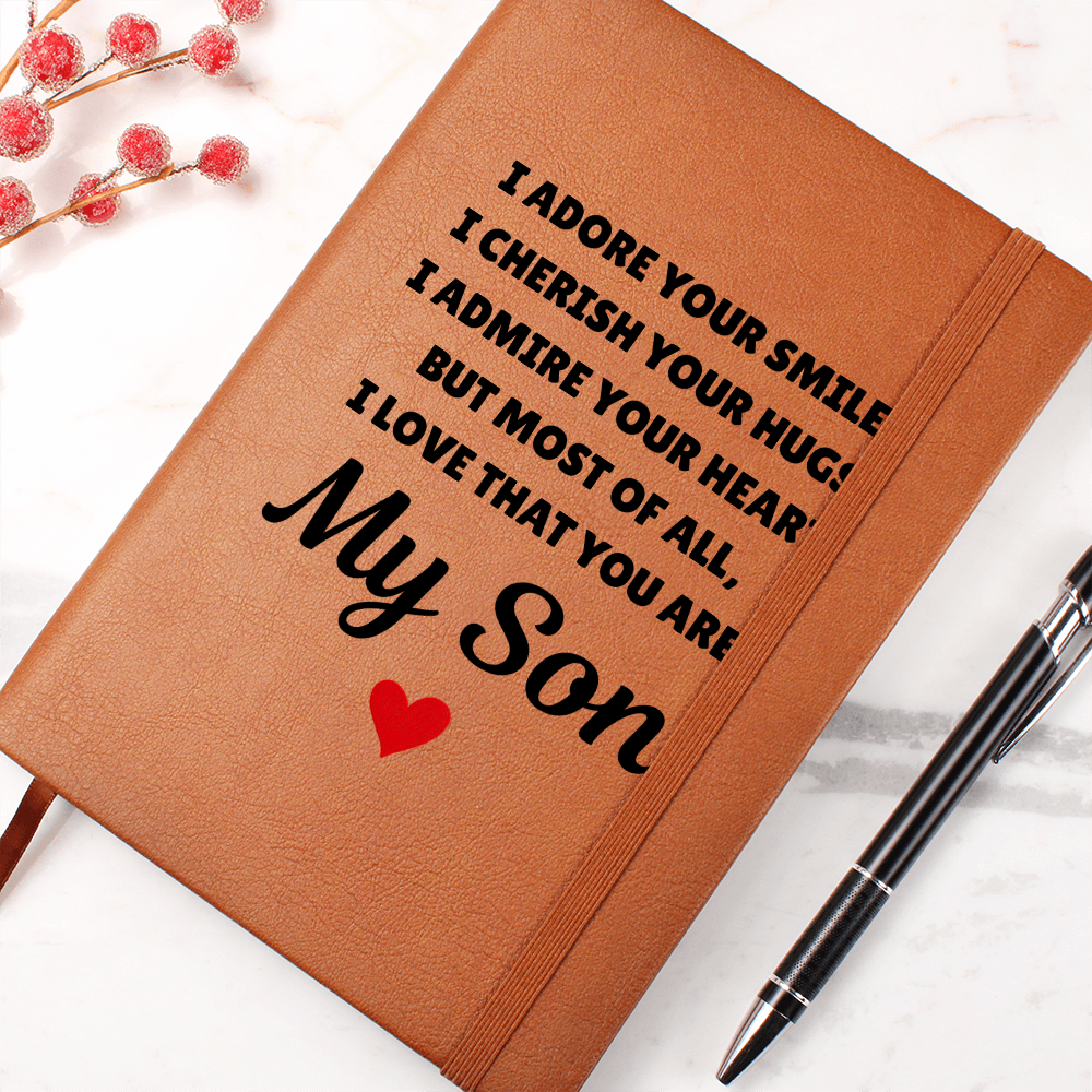 Graphic Journal - To My Son "I Adore Your Smile"