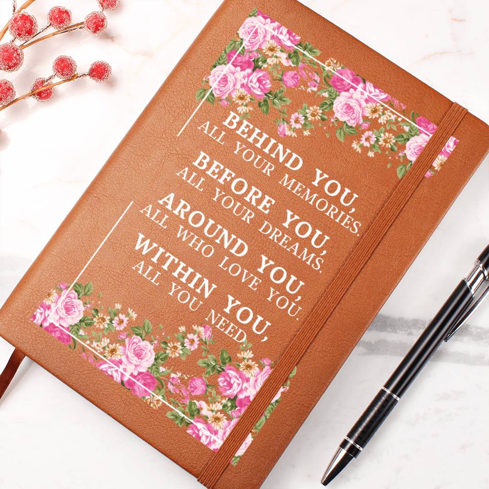 Bonus Mom Gift, Graphic Leather Journal