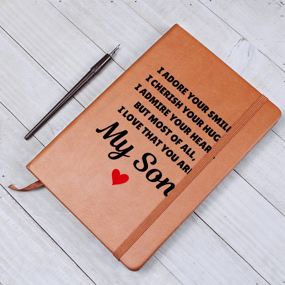 Graphic Journal - To My Son "I Adore Your Smile"
