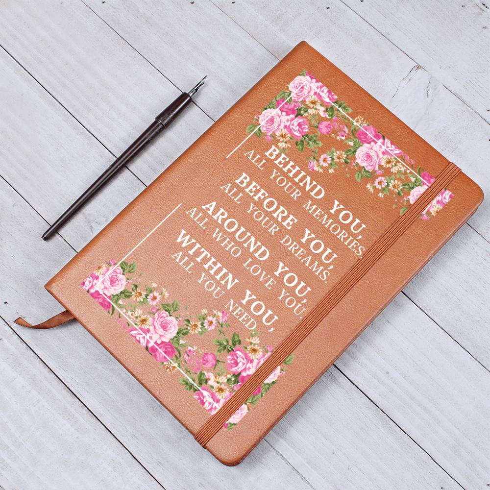 Bonus Mom Gift, Graphic Leather Journal
