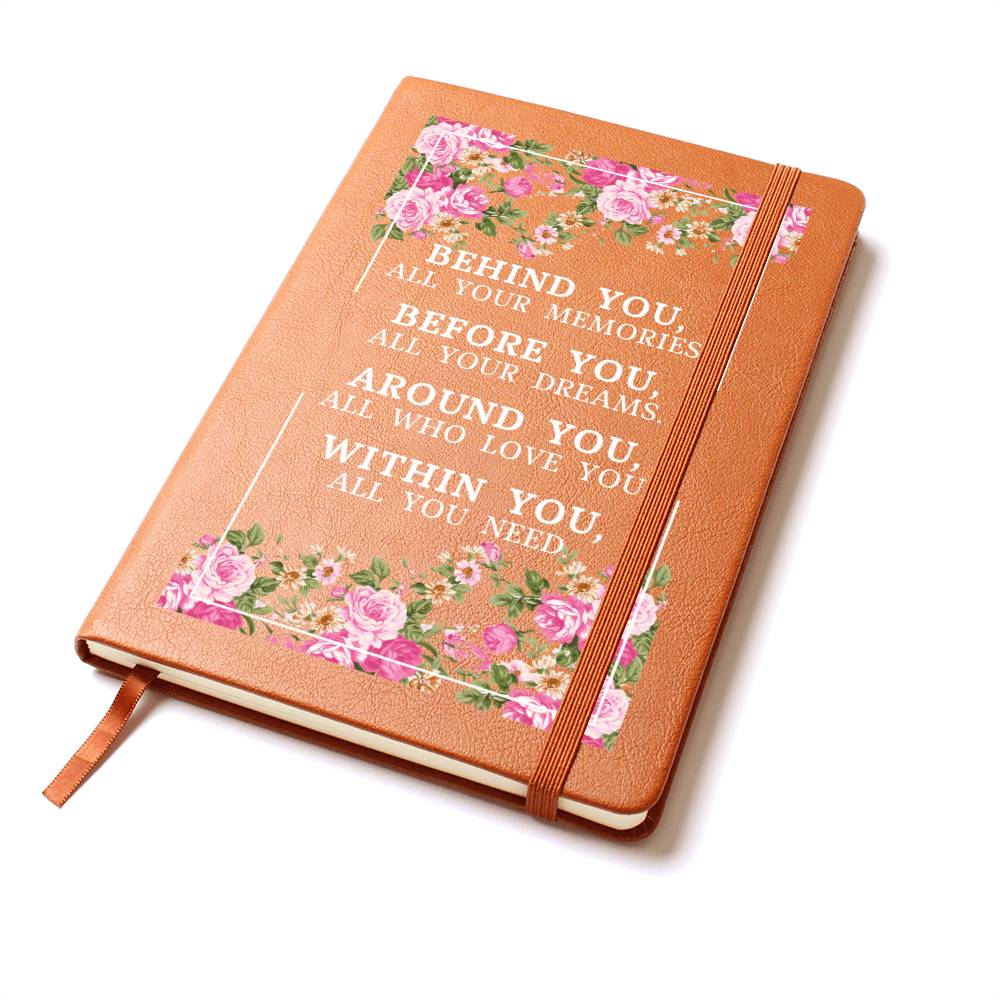 Bonus Mom Gift, Graphic Leather Journal