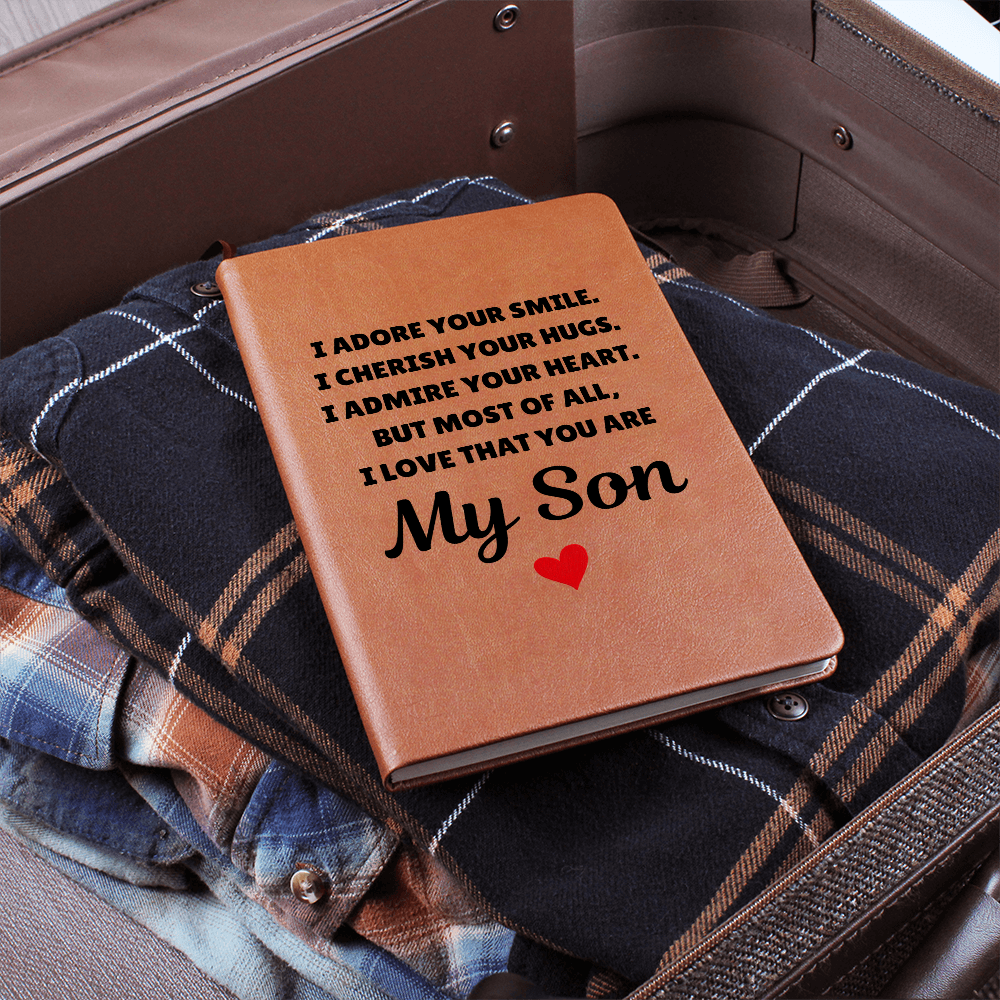 Graphic Journal - To My Son "I Adore Your Smile"