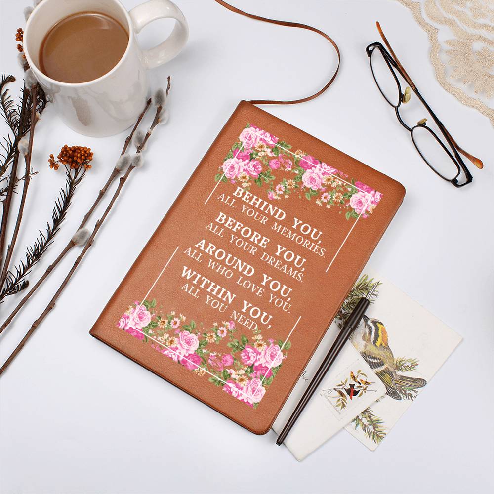 Bonus Mom Gift, Graphic Leather Journal
