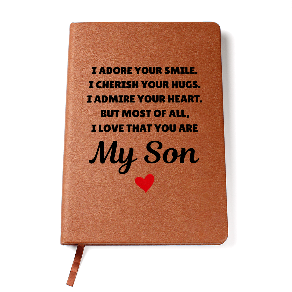 Graphic Journal - To My Son "I Adore Your Smile"