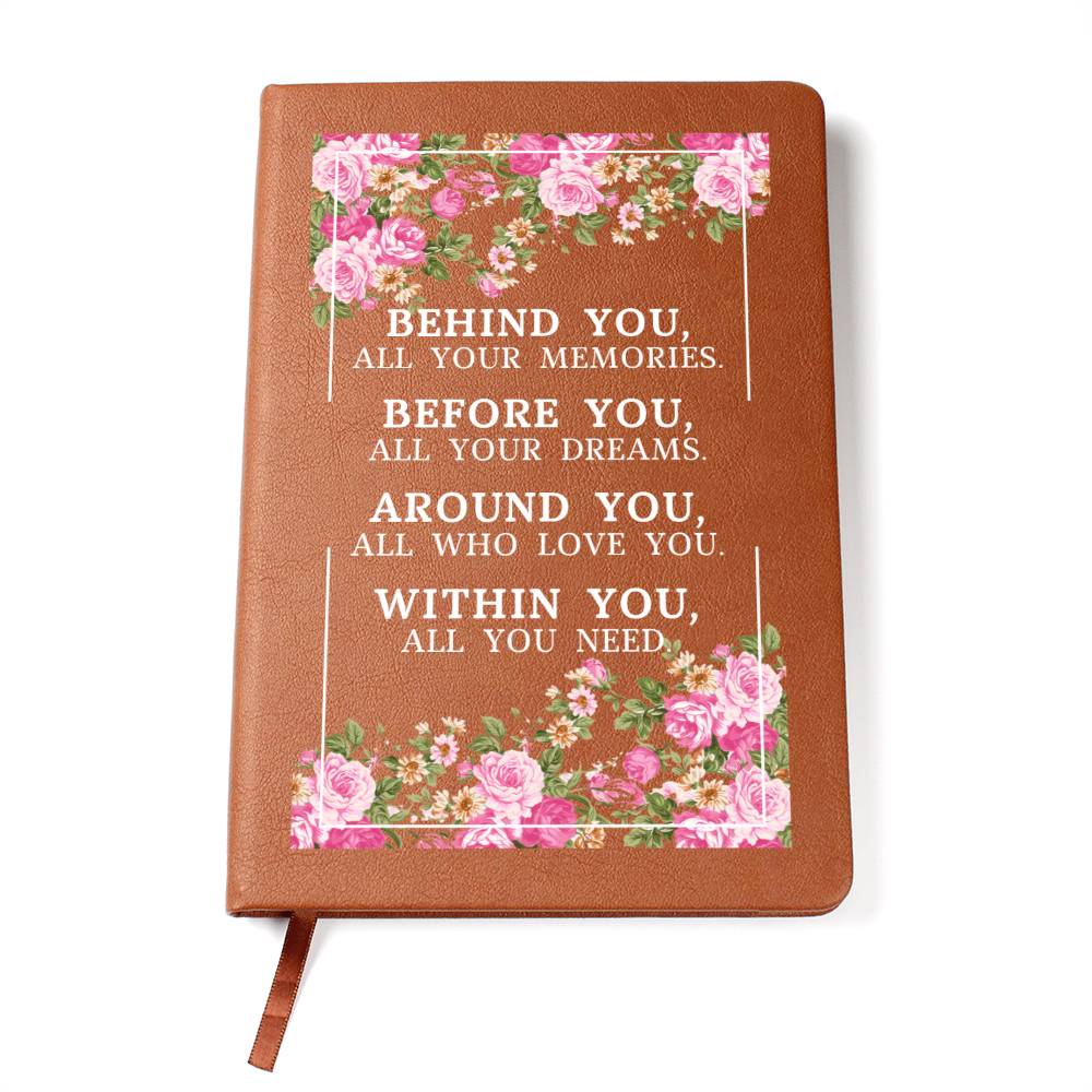 Bonus Mom Gift, Graphic Leather Journal