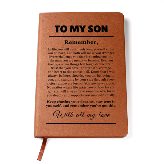 Graphic Journal - To Our Son "Keep Chasing Your Dreams"
