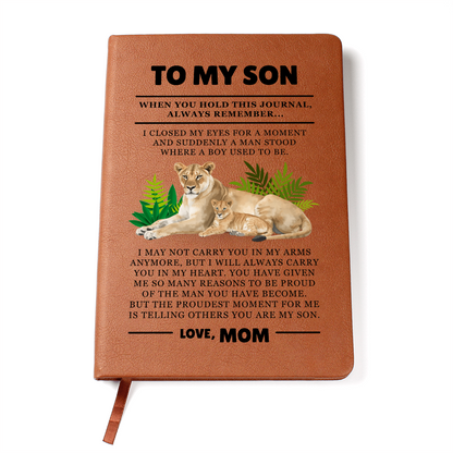 Graphic Journal - To My Son "Always Remember"