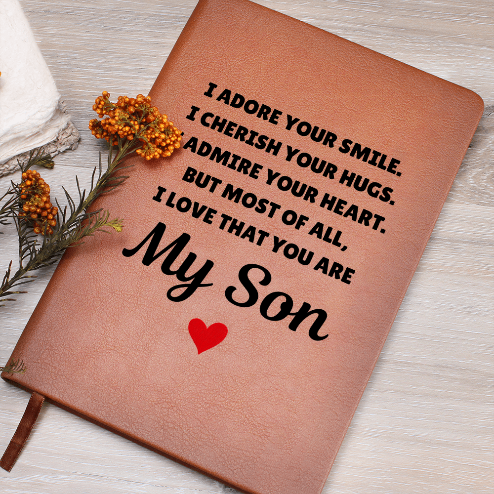 Graphic Journal - To My Son "I Adore Your Smile"
