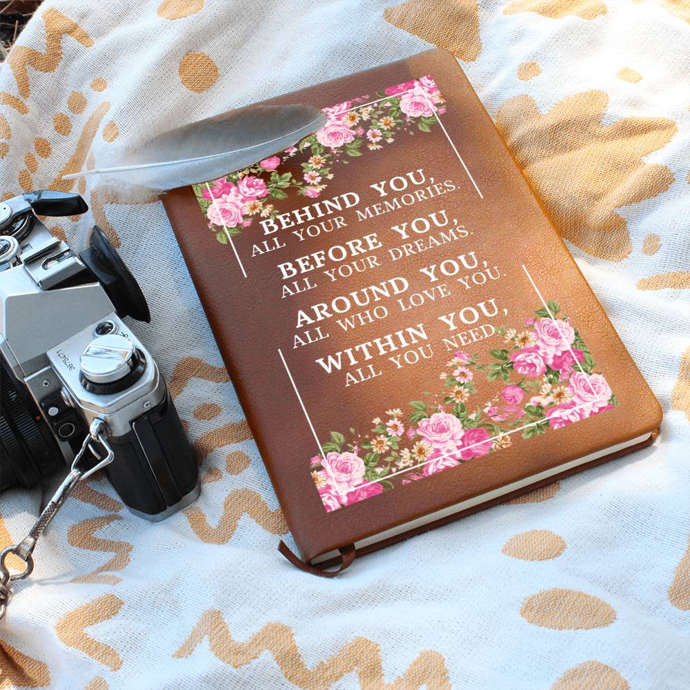 Bonus Mom Gift, Graphic Leather Journal