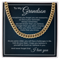 Cuban Link Chain - To My Grandson "I Believe In You"