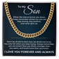 Cuban Link Chain - To My Son "Never Give Up"