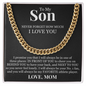 Cuban Link Chain - To My Son "I Will Always Be Your No. 1 Fan"