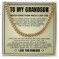 Cuban Link Chain - To My Grandson "Follow Your Dreams"