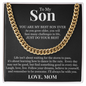 Cuban Link Chain - To My Son "Just Do Your Best"