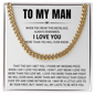 Cuban Link Chain - To My Man "I Love You"