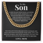 Cuban Link Chain - To My Son "Follow Your Dreams"