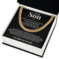 Cuban Link Chain - To My Son "I'll Always Be With You"
