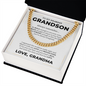 Cuban Link Chain - To My Grandson "Be Bold, Be Brave and Be Strong"