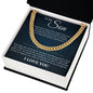 Cuban Link Chain - To My Son "You Are My World"