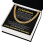 Cuban Link Chain - To My Dearest Grandson "Believe in Yourself"