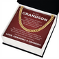 Cuban Link Chain - To Our Grandson "You Make Us Proud"