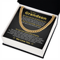 Cuban Link Chain - To My Grandson "We Love You For All That You Are"