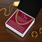 Cuban Link Chain - To My Son "Grateful Beyond Words"