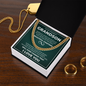 Cuban Link Chain - To My Dearest Grandson "Always Keep Me In Your Heart"