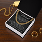 Cuban Link Chain - To My Husband "The Day I Met You, My Life Changed"