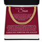 Cuban Link Chain - To My Son "Grateful Beyond Words"